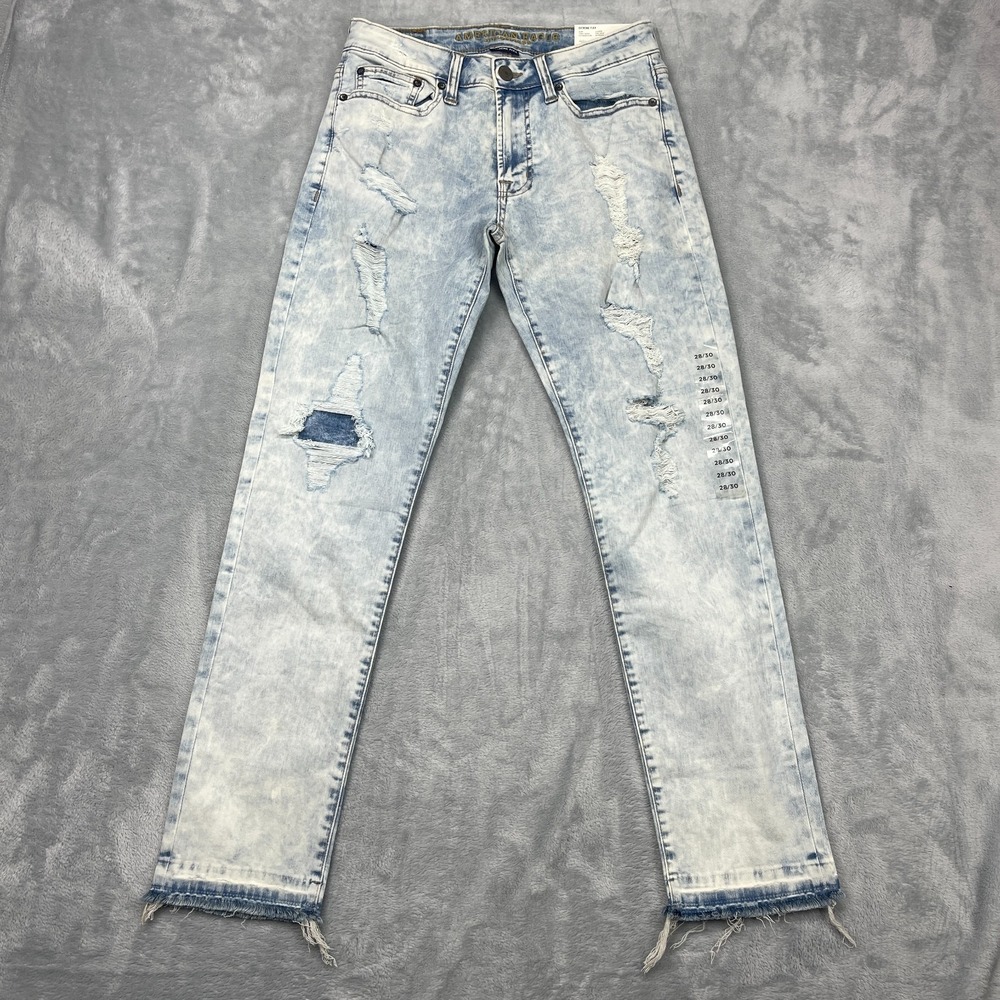 NWT‎ American Eagle Jeans Mens 28x30 Blue Light Wash Extreme Flex Skinny Leg